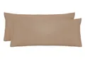 Produktbild: Biberna Kissenbezug 40x60 cm 2 Stück  Hellbraun Feinjersey 100% Baumwolle