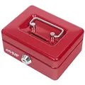 Produktbild: HMF 102122-03 Kinder Spardose, Geldkassette abschließbar mit Schlitz | 12,5 x 9,5 x 6 cm | Rot