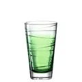 Produktbild: Leonardo Vario Struttura Trink-Glas, 1 Stück, spülmaschinenfestes Longdrink-Glas, bunter Trink-Becher aus Glas, Saft-Glas, grün, 280 ml, 026834