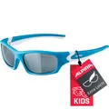 Produktbild: ALPINA FLEXXY TEEN - Verspiegelte und Bruchsichere Sonnenbrille Mit 100% UV-Schutz Für Kinder, cyan-white matt, One Size
