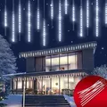 Produktbild: MONZANA® Lichterkette Meteorschauer 480 LED Außen Wasserdicht 10 Röhre je 50 cm Innen Weihnachten Eisregen Regenlichterkette Weihnachtsbeleuchtung