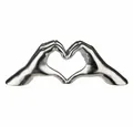 Produktbild: GILDE Dekoobjekt Hand Heart Silberfarben 11 cm