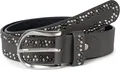 Produktbild: styleBREAKER Nietengürtel mit mehrfarbigen kleinen Nieten, Gürtel Kunstleder Einfarbig, kürzbar, Hüftgürtel Unisex 03010071, Farbe:Dunkelgrau, Größe:80cm