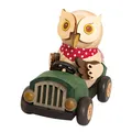 Produktbild: Erzgebirge Kuhnert MINI Eule grünen Flitzer Holzfigur Handarbeit Deko Geschenk