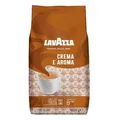 Produktbild: Lavazza, Crema e Aroma, Arabica und Robusta Kaffeebohnen, Ideal für Espressomaschinen, mit Schokoladigen Aromen, Reicher und Vollmundiger Geschmack, Intensität 8/10, Mittlere Röstung, 1 kg Packung