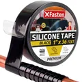 Produktbild: XFasten Silikon Selbstschmelzendes Band 1-Zoll x 36-Fuß (25.4mm x 10.97m (Schwarz) Silikon-Reparaturband