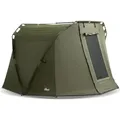 Produktbild: Lucx Caracal Bivvy Angelzelt für 1–2 Mann – wasserdichtes Karpfenzelt mit herausnehmbarer Bodenplane & 10.000 mm Wassersäule
