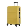 Produktbild: YONSLY Trolley Reisekoffer Travel Suitcase, Rollkoffer Handgepäck, Hartschalenreisekoffer mit 4 Rollen 360°, Zahlenschloss, Weicher Gummigriff (XL, Gelb)