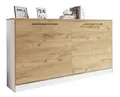 Produktbild: VCM Schrankbett H. 114 x B. 213 x T. 43 cm, Wandklappbett horizontal mit Lattenrost 90x200 cm, Bettschrank, Kommode Smalu