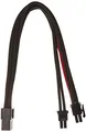 Produktbild: SilverStone SST-PP07-PCIBR - Netzteil-Verlängerungskabel 25cm 8pin auf PCI-E 6+2pin, schwarz/rot