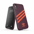 Produktbild: Adidas OR geformte PU-Hülle iPhone X/XS - Burgunderrot-Orange