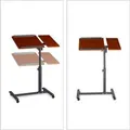 Produktbild: Relaxdays Laptoptisch MDF Rot Höhenverstellbar mit Mauspad 60 cm x 40 cm