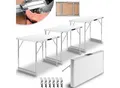 Produktbild: KESSER® Multifunktionstisch Profi 3- teilig, 100 x 60 cm, Tapeziertisch 30kg Tragkraft je Tisch Mit Ausziehfunktion Klapptisch Flohmarktisch Beistelltisch Mehrzwecktisch Campingtisch höhenverstellbar