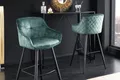 Produktbild: riess-ambiente Barhocker EUPHORIA petrol / schwarz (Einzelartikel, 1 St), Esszimmer · Samt · Edelstahl · mit Lehne · Tresenstuhl · Barock Design