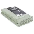 Produktbild: LOOKS BY WOLFGANG JOOP 2X Gästehandtuch 30x50 cm – 100% Baumwolle Doppelpack Luxus Gästehandtücher mit Aufhänger & Logostick, 2er Set Gästetuch Salbei