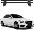 Produktbild: Menabo Dachträger für Mercedes C Klasse W205 Limo 2014-2021 75kg Alu Schwarz 2x