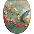 Produktbild: Sanilo Wc-Sitz, Grün, Altrosa, Blau, Holzwerkstoff, Tiere, Baum/Pflanze/Natur, Oval, 37.7x5x48 cm, Badezimmer, WC Ausstattung, WC Sitze