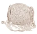 Produktbild: GURU SHOP Makramee Umhängetasche, Schultertasche Rund - Modell 1, Unisex - Erwachsene, 25x25x10 cm
