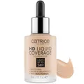 Produktbild: CATRICE HD Liquid Coverage Foundation 010 Light Beige – Hohe Deckkraft ohne Maskeneffekt – Ultra-leichte, flüssige Textur – Samtig-mattes Finish – Make-up Vegan – 30 ml