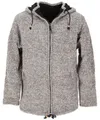 Produktbild: Guru-Shop Langjacke Unisex Wolljacke aus Nepal, warme gefütterte.. alternative Bekleidung