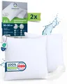 Produktbild: Sensalou Kissenbezug 2er Set Doppelpack wasserdicht - Kopfkissen Bezüge 50x50 cm