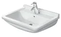 Produktbild: Duravit Waschtisch Starck 3 | 030060000 | Zeitloses Waschbecken in Weiß | Waschtisch 60 x 45 cm zur Wandmontage | WonderGliss Beschichtung | Mit Überlauf und Hahnloch | Klassischer Stil | 04829 3