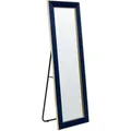 Produktbild: Beliani Stehspiegel, Blau, Gold, Textil, Rechteckig, 50x150x33 cm, Spiegel, Standspiegel