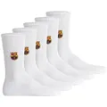 Produktbild: FC Barcelona Kurzsocken Unisex Socken 5er Pack Baumwolle (Packung, 5er Pack) weiß 35-38