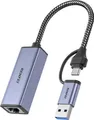 Produktbild: BENFEI kabeladapter USB 3.0/USB C auf Gigabit Ethernet Adapter LAN Netzwerk