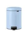 Produktbild: Brabantia - NewIcon Treteimer 5L - Kleiner Abfalleimer für Bad oder Toilette - Sanft Schließender Deckel - Leichte Pedalbedienung - Entnehmbarer Inneneimer - Dreamy Blue - 21 x 27 x 29 cm