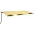 Produktbild: vidaXL Markise Automatisch Einziehbar 600x350 cm Gelb und Weiß