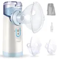 Produktbild: Inhaliergeräte für Erwachsene Vernebler Inhaliergerät Kinder, geräuscharmes Tragbar Mesh Nebulizer Inhalator Set USB wiederaufladbar mit Mundstück und Masken