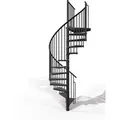 Produktbild: Minka Spindeltreppe Rondo Smart Schwarz 160 cm Raumhöhe bis 305 cm