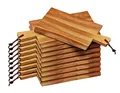 Produktbild: 10er SET KESPER 28191 Schneid- u. Servierbrett aus Akazienholz mit Griff und Schlaufe/Vesperbrett/Brotzeitbrett