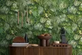 Produktbild: Dschungel-Tapete Grün – Monstera & Palmenblätter Struktur