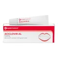 Produktbild: ALIUD PHARMA Aciclovir AL Creme, 2 g: Zur Behandlung von Lippenherpes, lindert Schmerzen und Juckreiz, hemmt die Vermehrung von Herpesviren an der Lippe