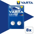 Produktbild: 8x 2er Blister Varta CR2032 CR 2032 6032 Knopfzelle Batterie 3V Lithium