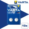 Produktbild: 10x 2er Blister Varta CR2032 CR 2032 6032 Knopfzelle Batterie 3V Lithium