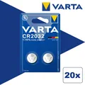 Produktbild: 20x 2er Blister Varta CR2032 CR 2032 6032 Knopfzelle Batterie 3V Lithium