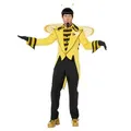 Produktbild: Metamorph Kostüm Bienen Frack Kostüm für Männer - Karneval Fasching, Geringelter Herrenfrack mit Schwalbenschwanz gelb 56