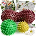 Produktbild: ® Premium Massageball 3er Set inkl. Peanut ball - Igelball Fußmassage hart - ...