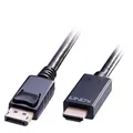 Produktbild: LINDY 36923 3m DisplayPort an HDMI 10.2G Kabel, Schwarz