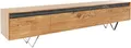 Produktbild: DELIFE Fernsehtisch Stonegrace Akazie Natur Schiefer 200 cm 4 Schübe Designer Lowboard