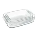 Produktbild: Auflaufform Lasagneform Gratinform Ofenform Ofenschale Glas-Auflaufform 3er Set