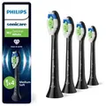 Produktbild: Philips Sonicare W2 Optimal White, Original Ersatz-Zahnbürstenköpfe, Schwarz, 4er Pack, HX6064/88