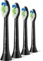 Produktbild: Philips Aufsteckbürsten HX6064/88 Optimal White 4er Pack | für Zahnbürsten | strahlend weiße Zähne | Schwarz