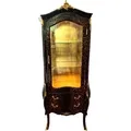 Produktbild: Casa Padrino Vitrine Barock Vitrine Leopard / Gold - Vitrinenschrank - Möbel Wohnzimmer Schrank Glasvitrine
