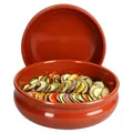 Produktbild: MamboCat Cazuela Schale Berlin bauchig Tonware I 2er Set I Ø 24 cm I Größe XL I Mediterran I Glasiert I Unikat Handarbeit I Antike/Vintage I Mittelalter I Wikinger