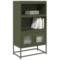 Produktbild: vidaXL Highboard Olivgrün 68x39x123 cm Stahl