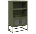 Produktbild: vidaXL Highboard Highboard Olivgrün 68x39x123 cm Stahl (1 St)